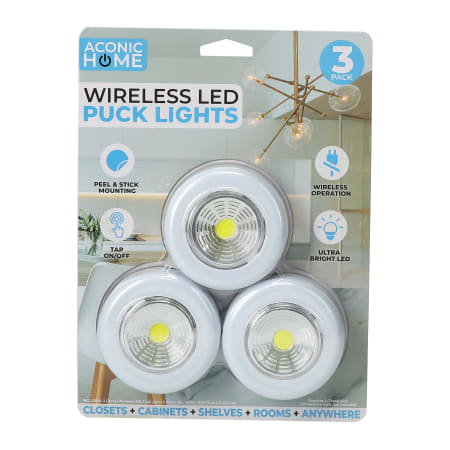 Wireless Led Puck Lights (pk of 3)