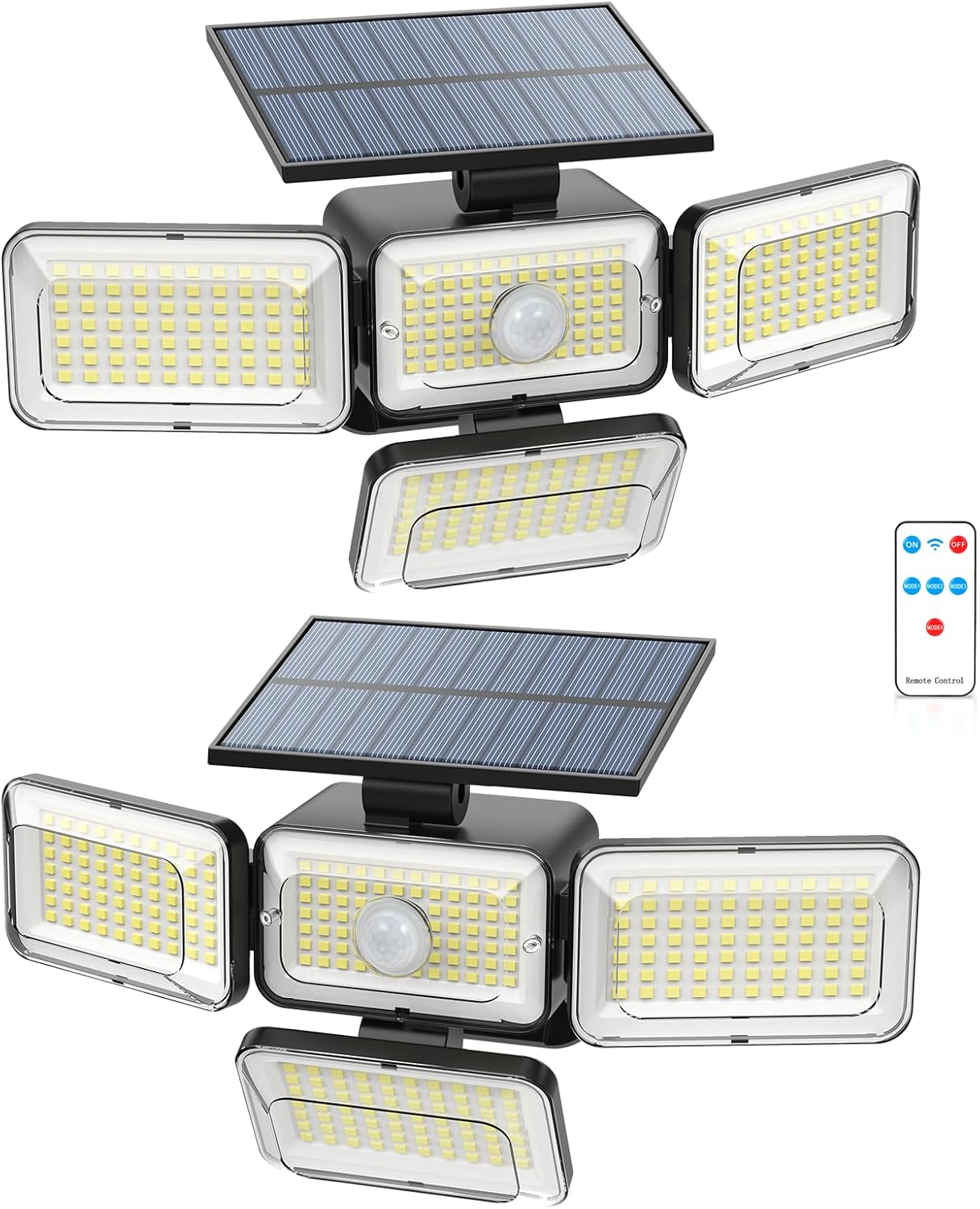 Solar Powered Led Wall Light with remote (2pcs)