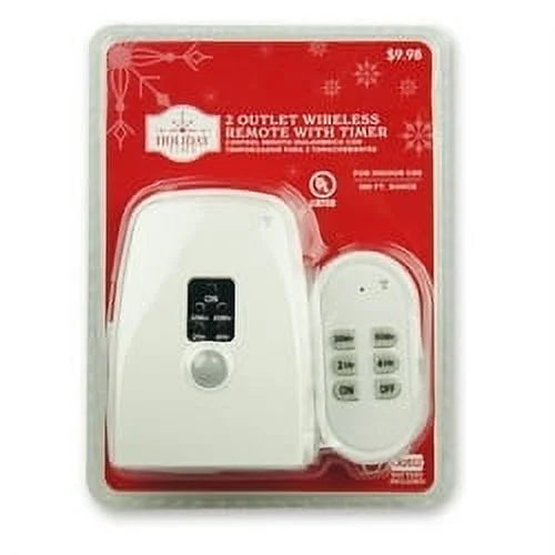 2 Outlet Wireless Remote With timer